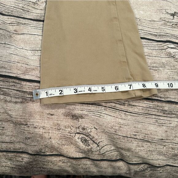 American Eagle Outfitters Kick Boot Khaki Pants Size 8 Extra Short (25” inseam) - Picture 4 of 11